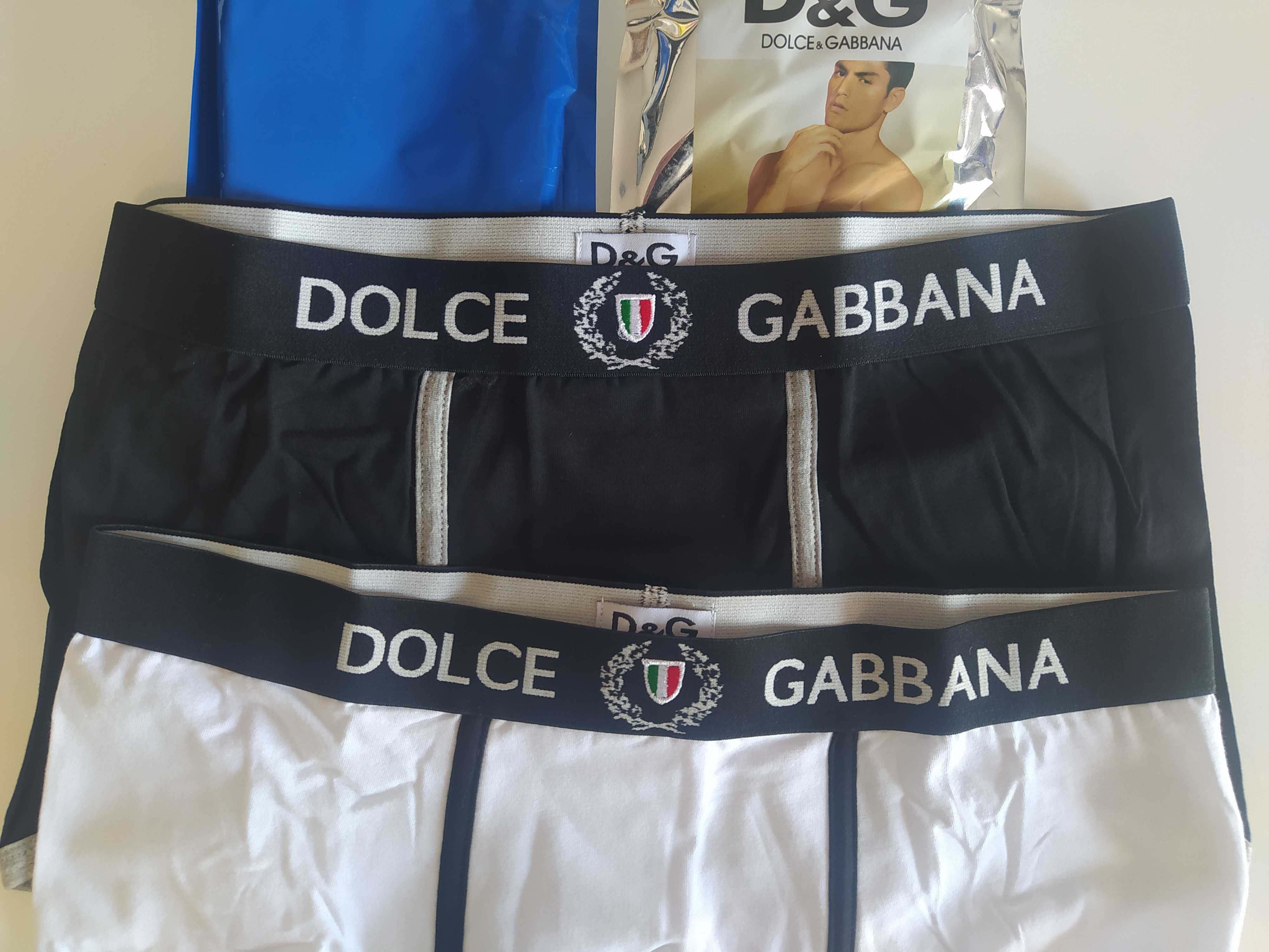 Bokserki białe i czarne Dolce Gabbana rozmiar L