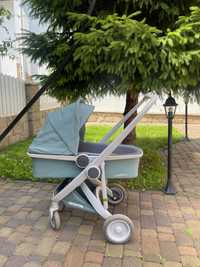 Коляска 2в1 Greentom Carrycot & Reversible шассі Grey