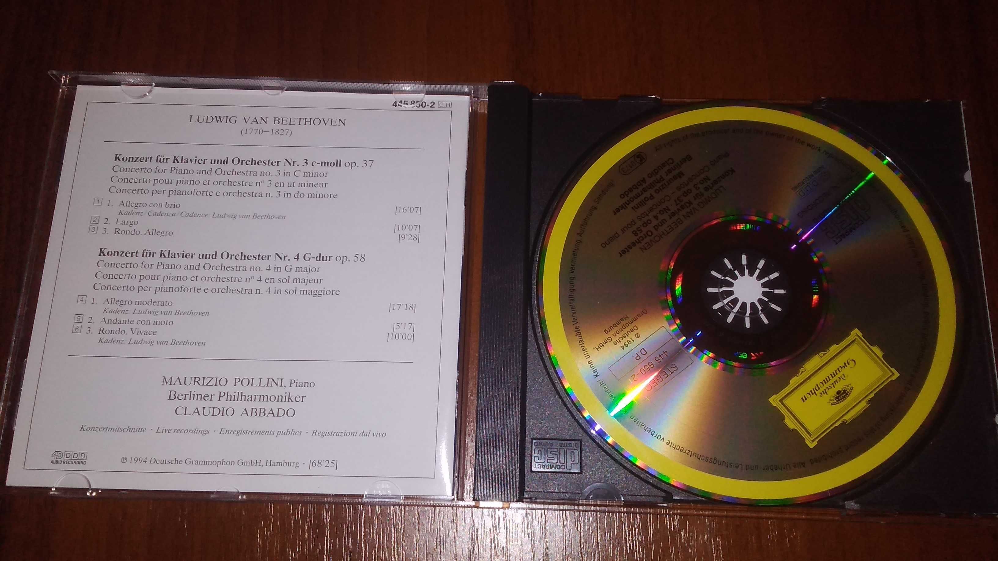 CD Beethoven Pollini Abbado фірмовий, Deutsche Grammophon Telarc