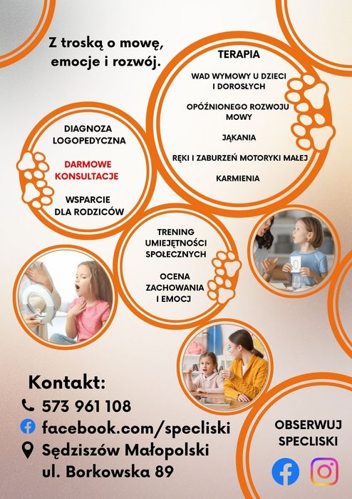 Logopeda, neurologopeda Sędziszów Małopolski
