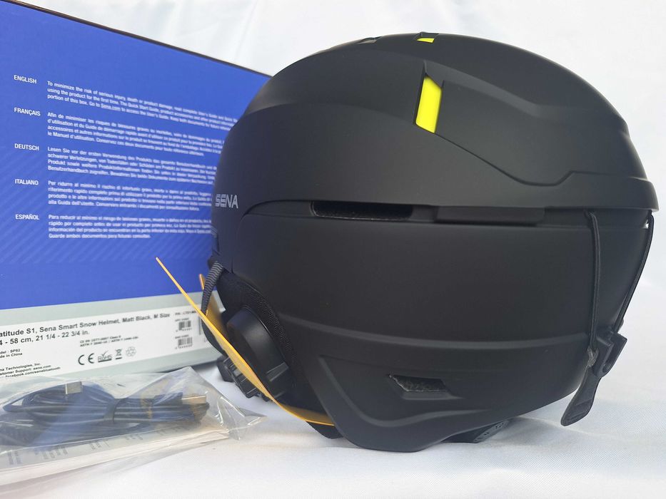 Kask Narciarski Sena Smart Latitude S1 Matt Black M 54-58cm Interkom