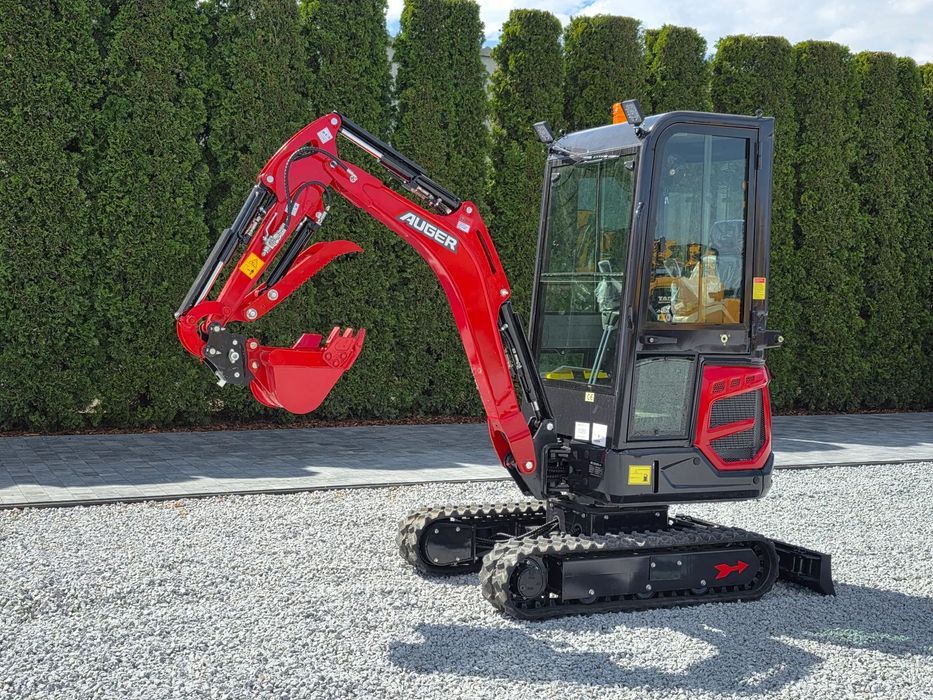 AUGER NM-18, SILNIK KUBOTA, ROZSUWANE PODWOZIE  minikoparka, 3 ŁYŻKI, chwytak, szybkozłącze, /Yanmar/JCB/SANY/