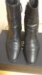 Botins pretos em pele de cobra - Massimo Dutti