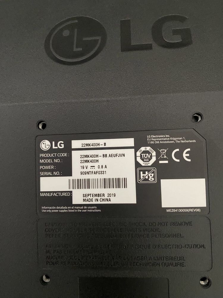 Monitor LG 22MK400H-B LED