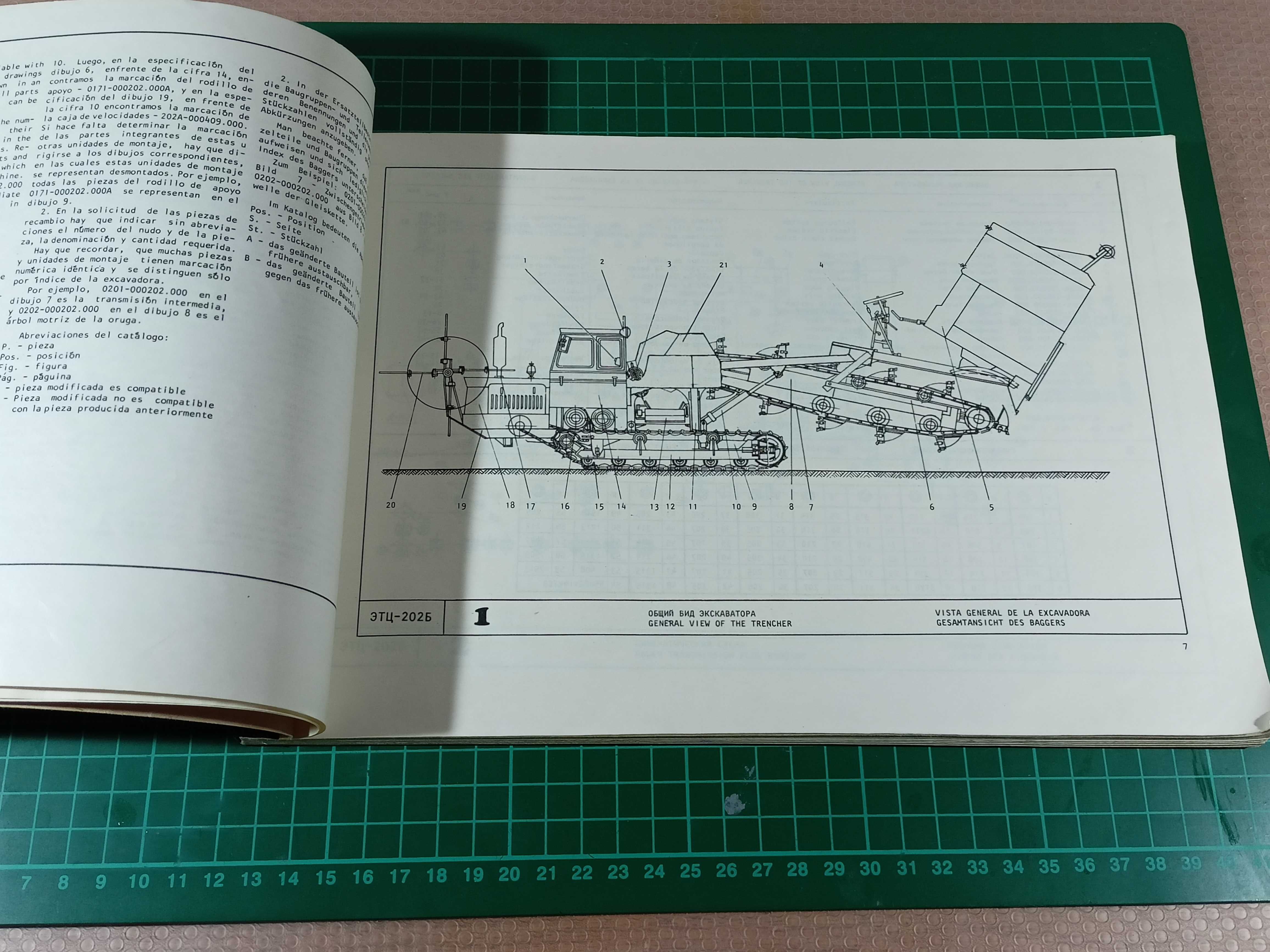 Katalog części - koparka do kopania rowów i drenowania ETC-202B