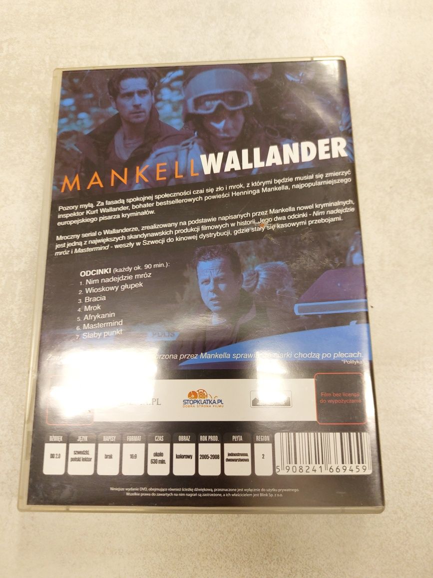 Wallander. Dvd. Sezon 1. Odcinki 1-7.