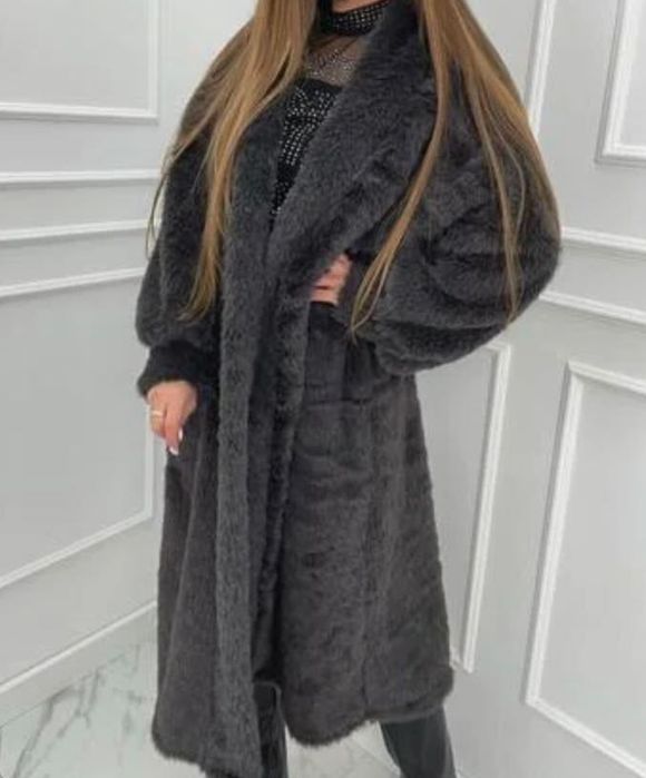 Płaszcz futrzany Uni długi