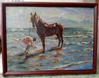 Картина "Купание лошади"