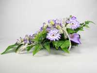 Wieniec na pogrzeb Delikatne fioletowe sztuczne kwiaty Wiązanka