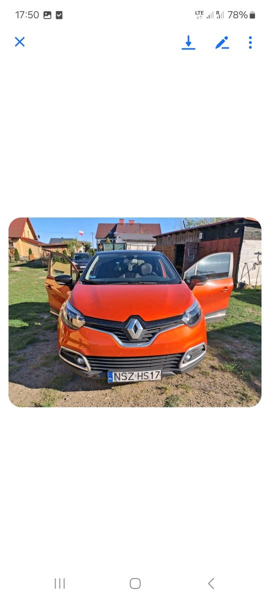 Sprzedam Renault Captur 80 tys prsziebieg  2016 Jeden wła