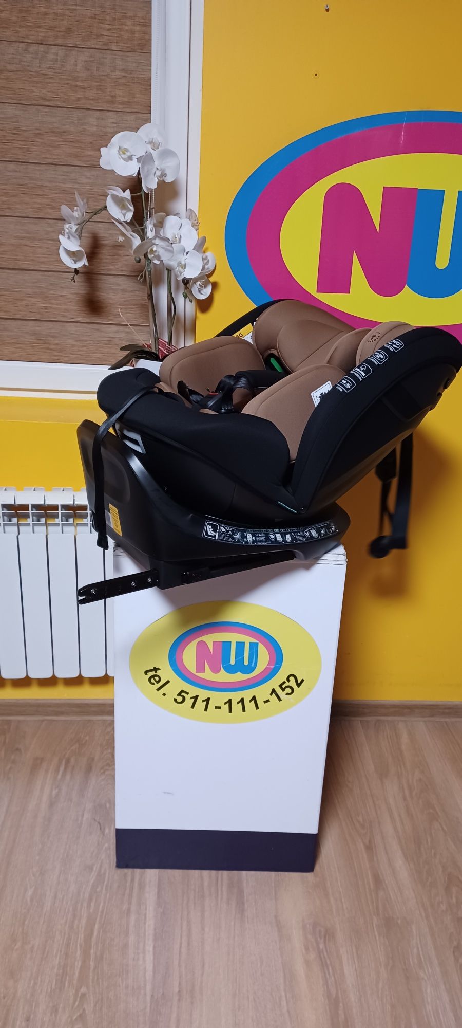 Nowy obrotowy fotelik samochodowy ISOFIX SKLEP NW