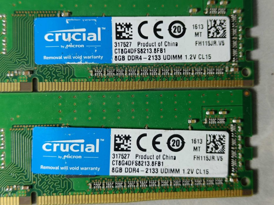 Оперативна память CRUCIAL Micron DDR4 8GB 16GB 2133MHz РОБОЧОМУ стані