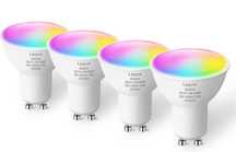 Lepro Żarówka GU10, żarówka WiFi RGB+ciepła biel 2700 K, 4,5 W 4 szt