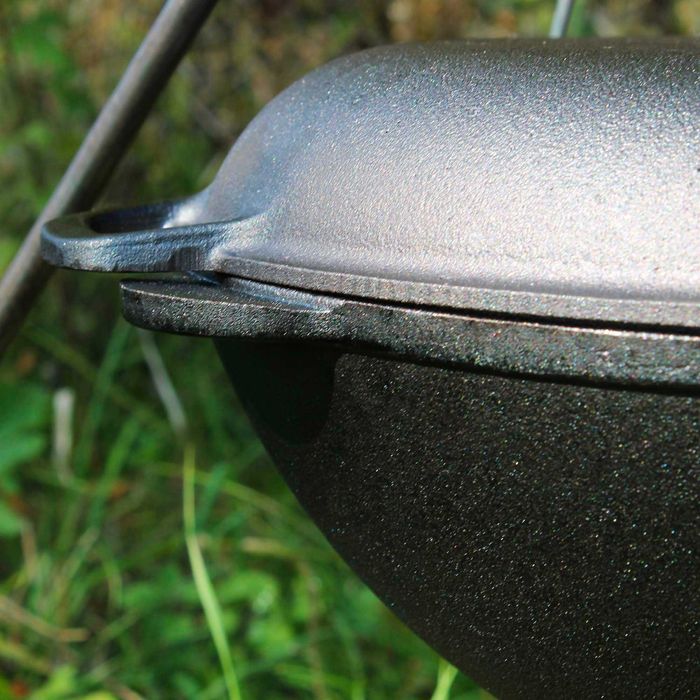 Казан Brizoll чавунний азіатський з кришкою-сковородою 4 6 8 10 12 15л