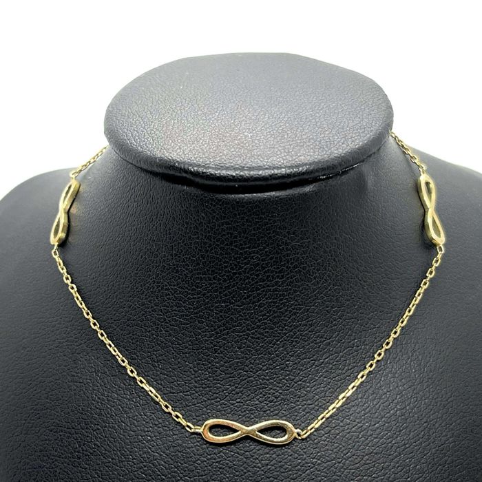 Złota Bransoletka Próby 333 18,5cm 1,11g Nieskończoność Ocechowana