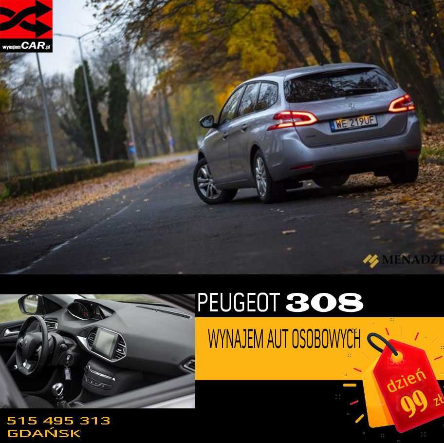 Wynajem Aut Auta Osobowe PEUGEOT 308 KOMBI T9