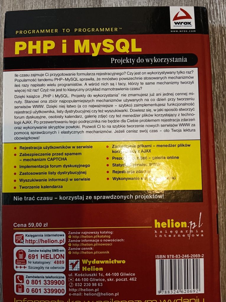 Książka specjalistyczna informatyka technologia PHP i MySQL