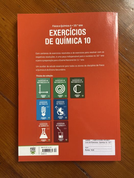 Exercícios de Química de 10° ano