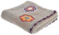 40X60Cm Ręcznik Szary W Kwiatki Mały