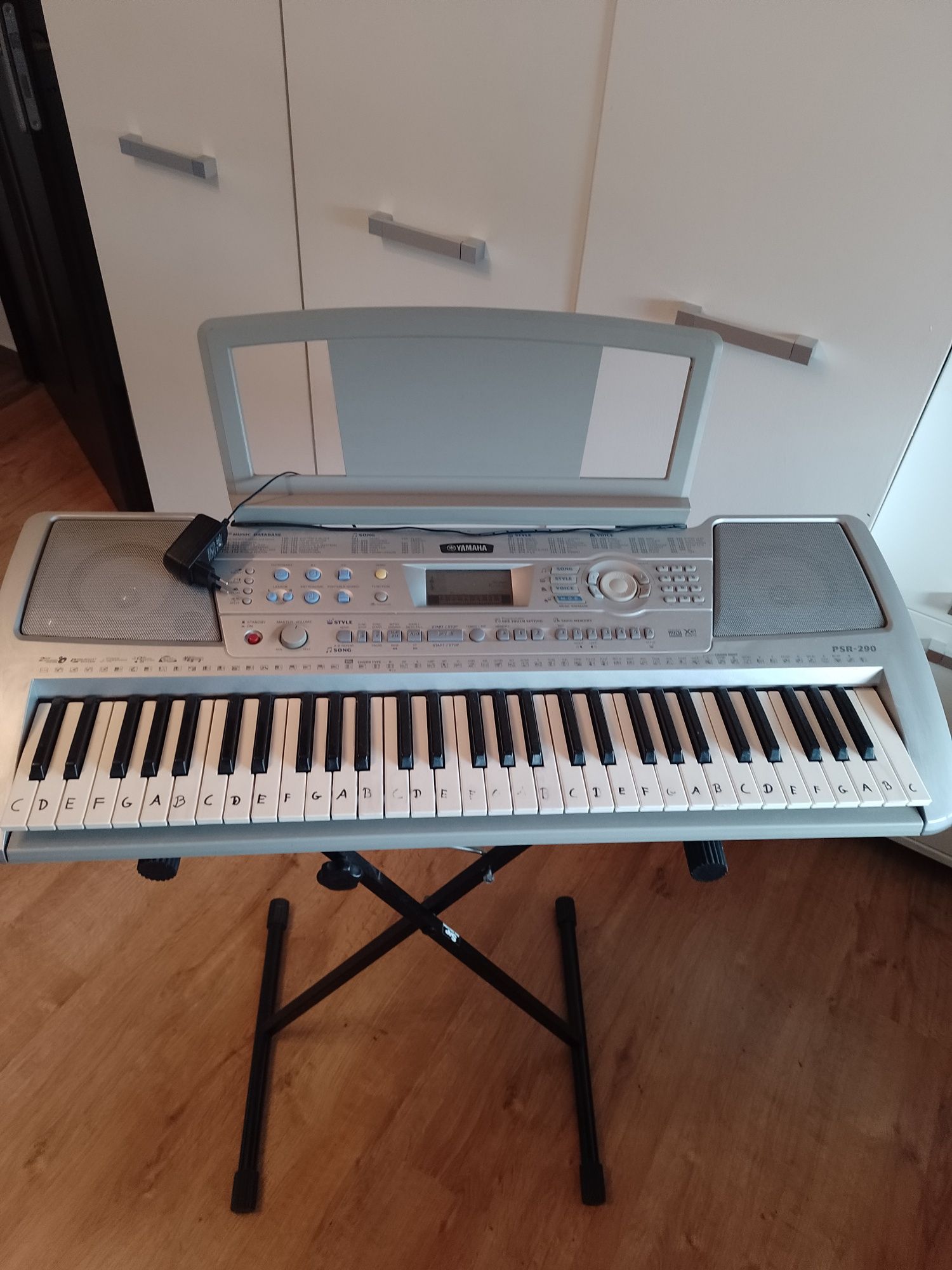 keyboard Yamaha PSR-290 ,zasilacz,stojak,torba