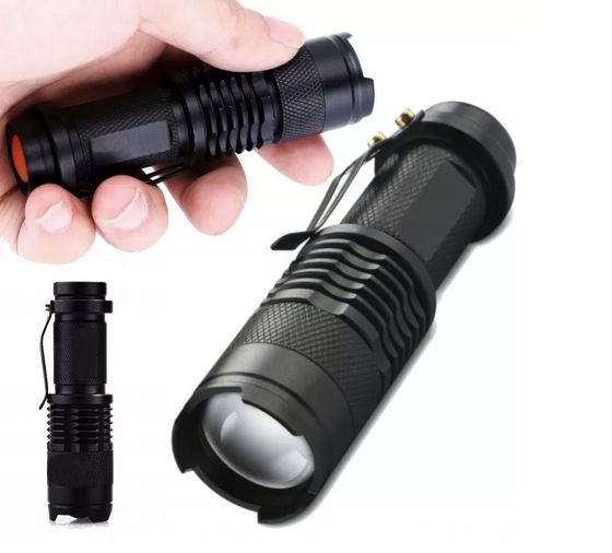 Latarka Cree Q5 Taktyczna Kieszonkowa Mała Mini