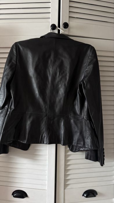 Элегантный кожаный женский пиджак куртка КОЖА