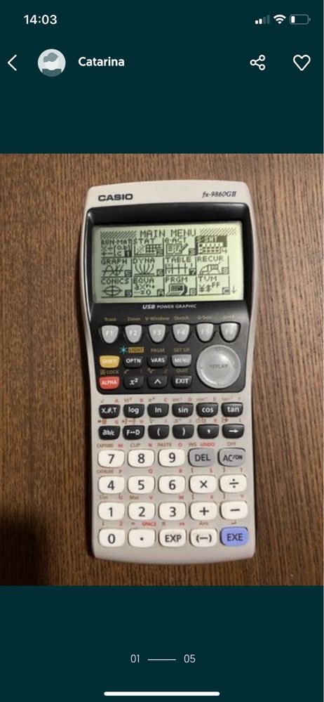 Calculadora gráfica casio fx 9860 gii