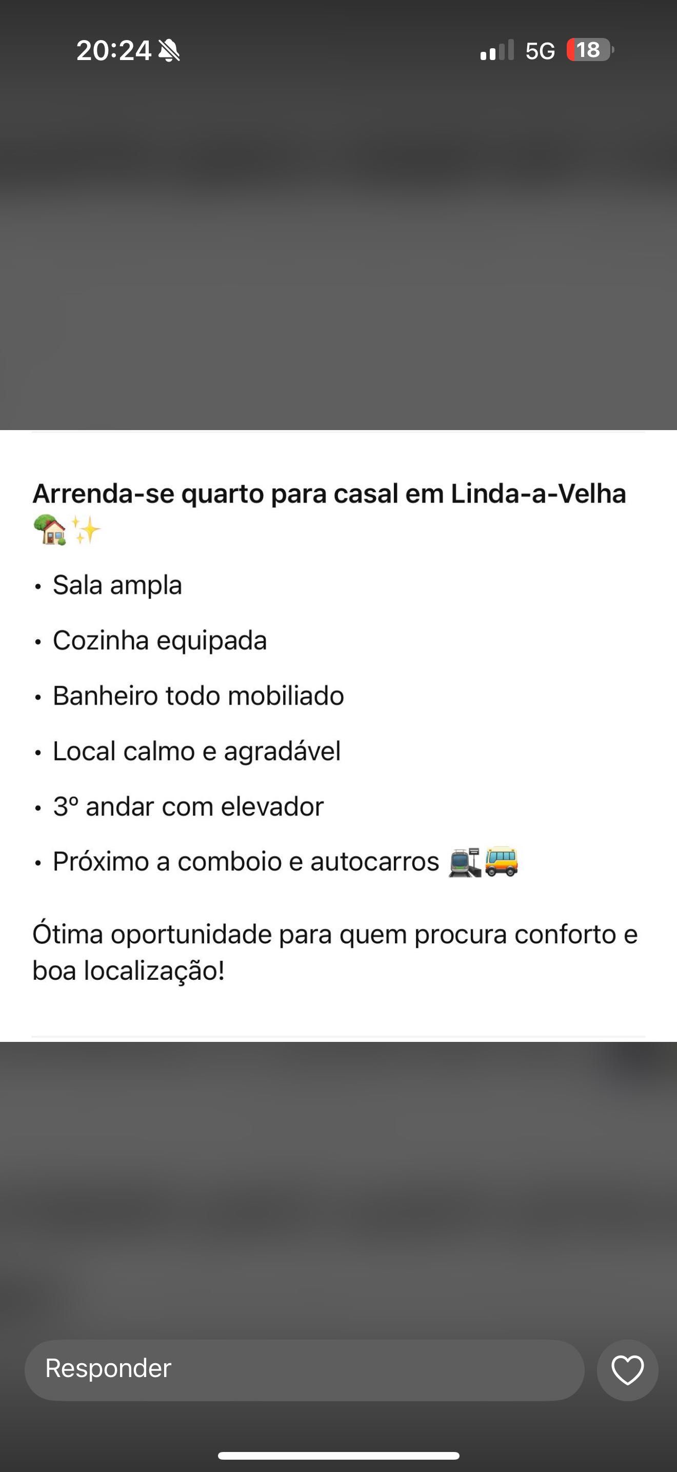 Quarto para casal amplo e espaçoso
