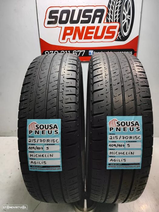 2 pneus semi novos 215-70r15c michelin - oferta dos portes 100 EUROS