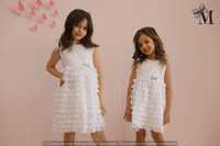 Sukienka biała Mała Mi 122-128