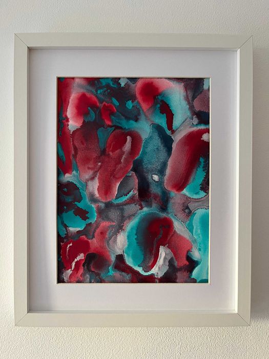 Pintura abstrata em acrílico