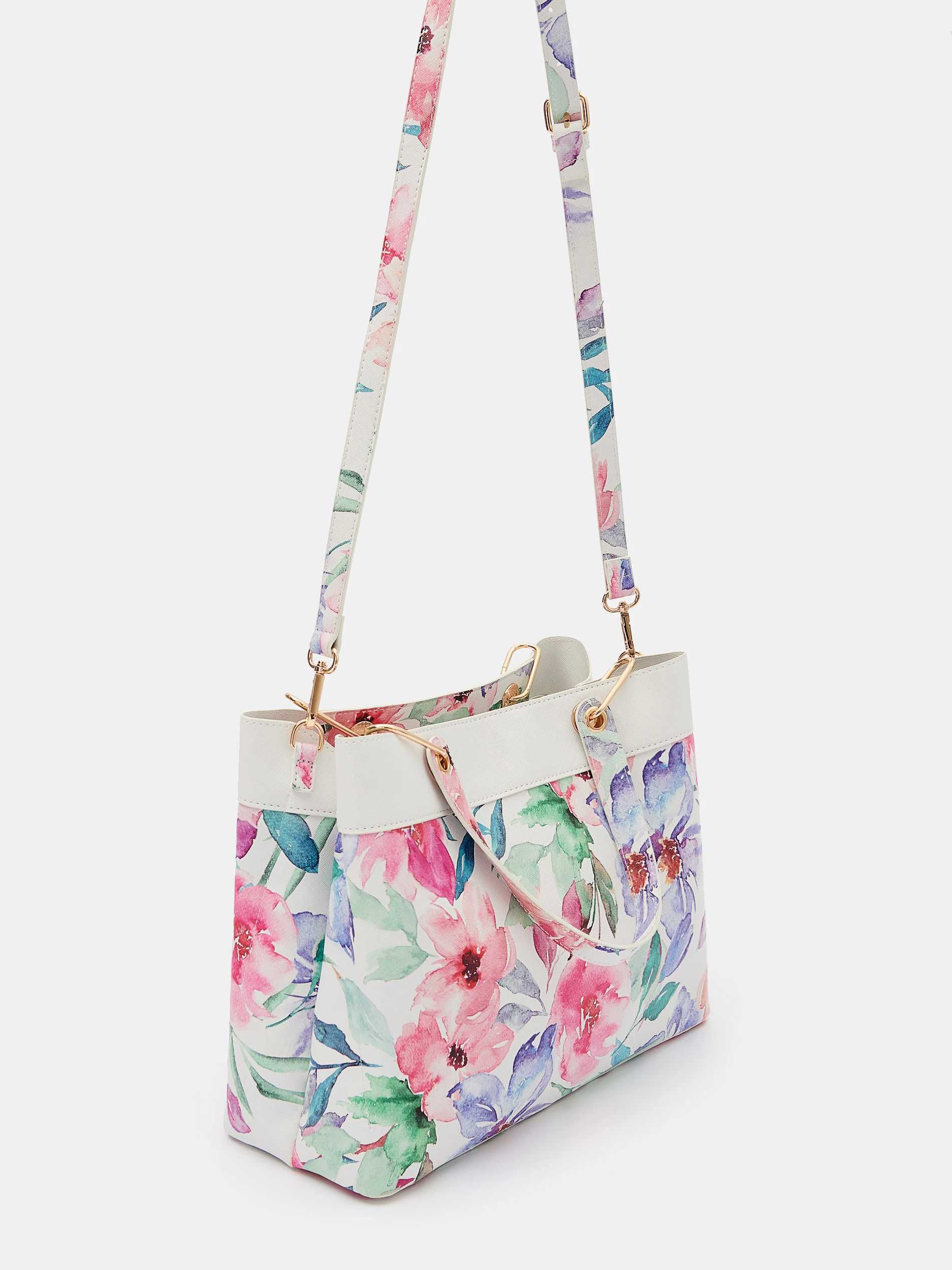 torebka kwiaty floral na lato wiosnę na ramię mohito