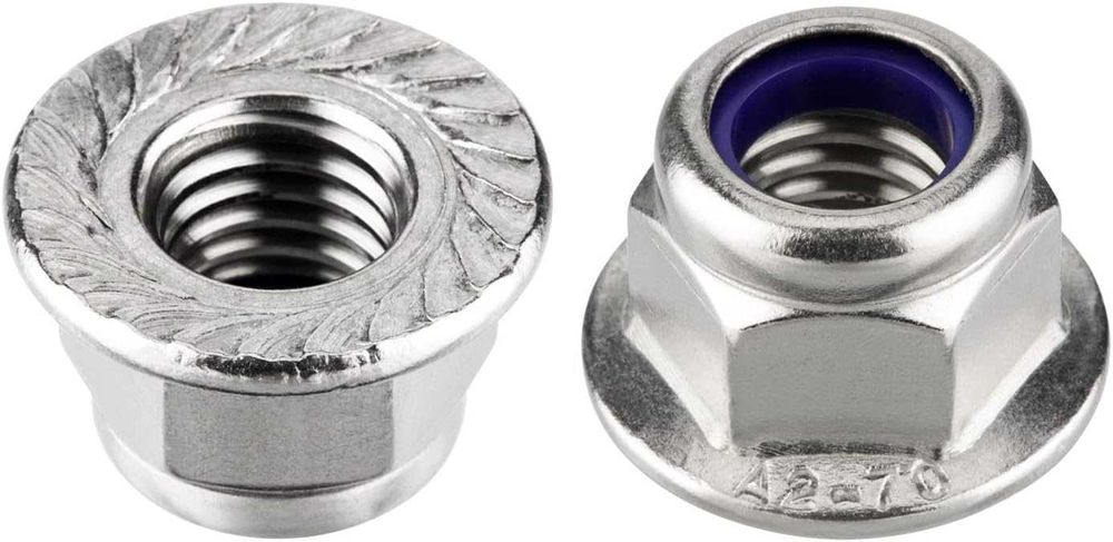 Nakrętki kołnierzowe M6 DIN 6926, nakrętki blokujące, 6 szt.