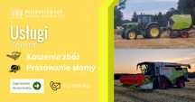 Usługi żniwne. Koszenie zbórz, Prasowanie słomy