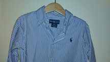 Camisa azul às riscas  Ralph Lauren tamanho 4 anos