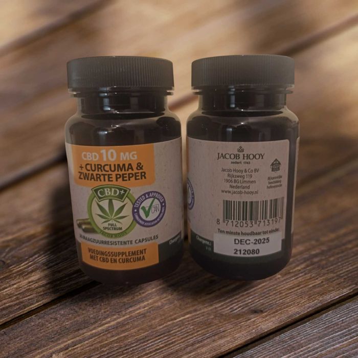 Jacob Hooy CBD kapsułki 10 mg + kurkuma 30 Caps