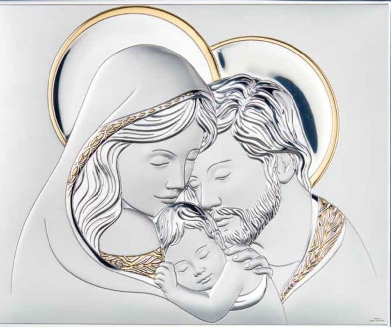 Срібна Ікона "Свята родина"