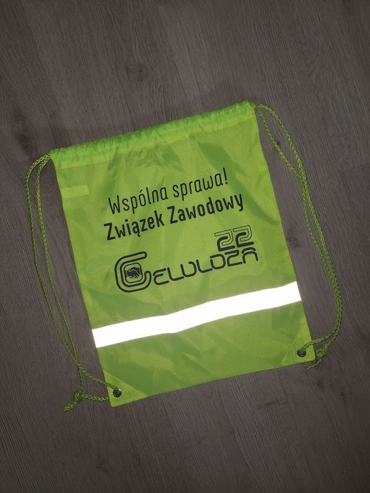 Neonowy worek workoplecak odblaskowy
