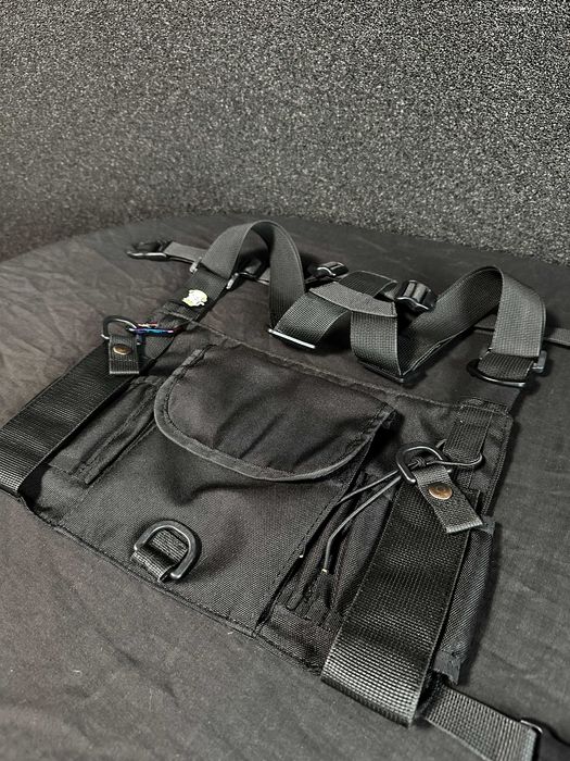 Нагрудна сумка-желет, стиль Techwear, чорна
