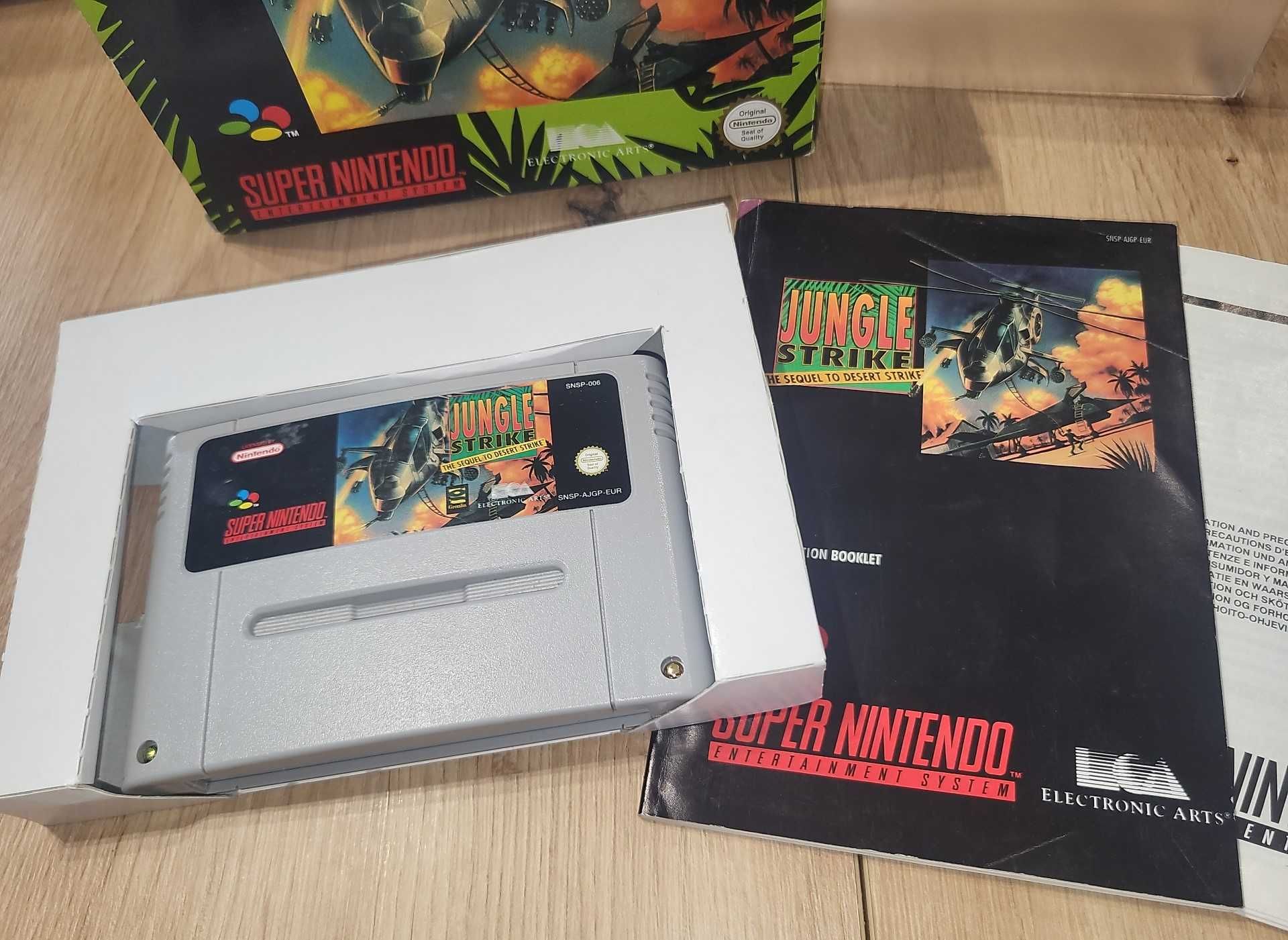 Gra Jungle Strike - NINTENDO SNES - BDB- stan CIB Komplet +Protektor