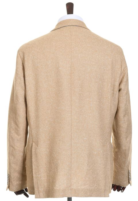 ATELIER TORINO lekka beżowa marynarka męska w melanżu casual blezer 56