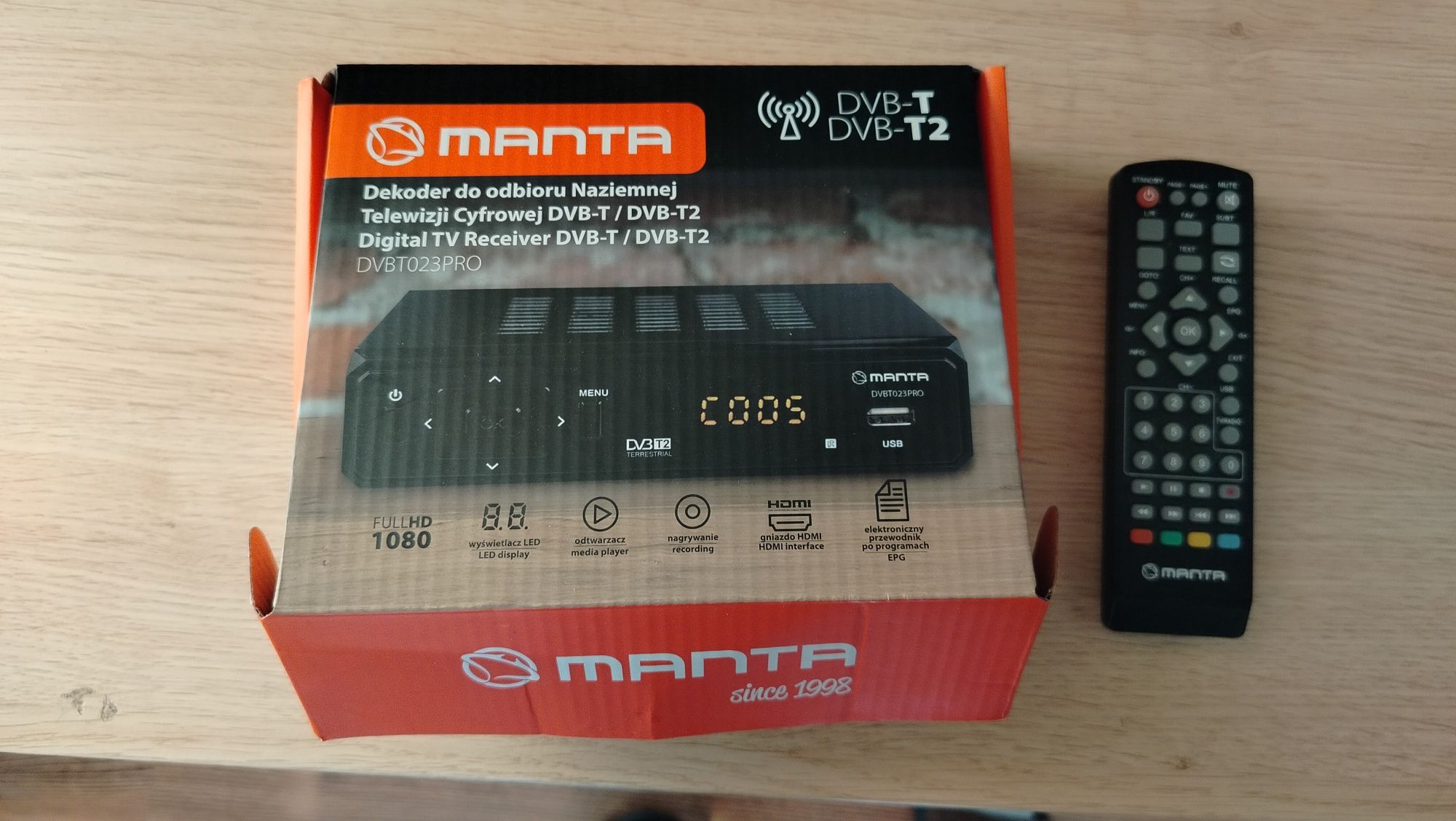 Dekoder DVB-T DVB-T2 Manta