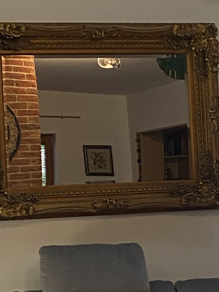 Lustro barokowe złota rama 90x120cm