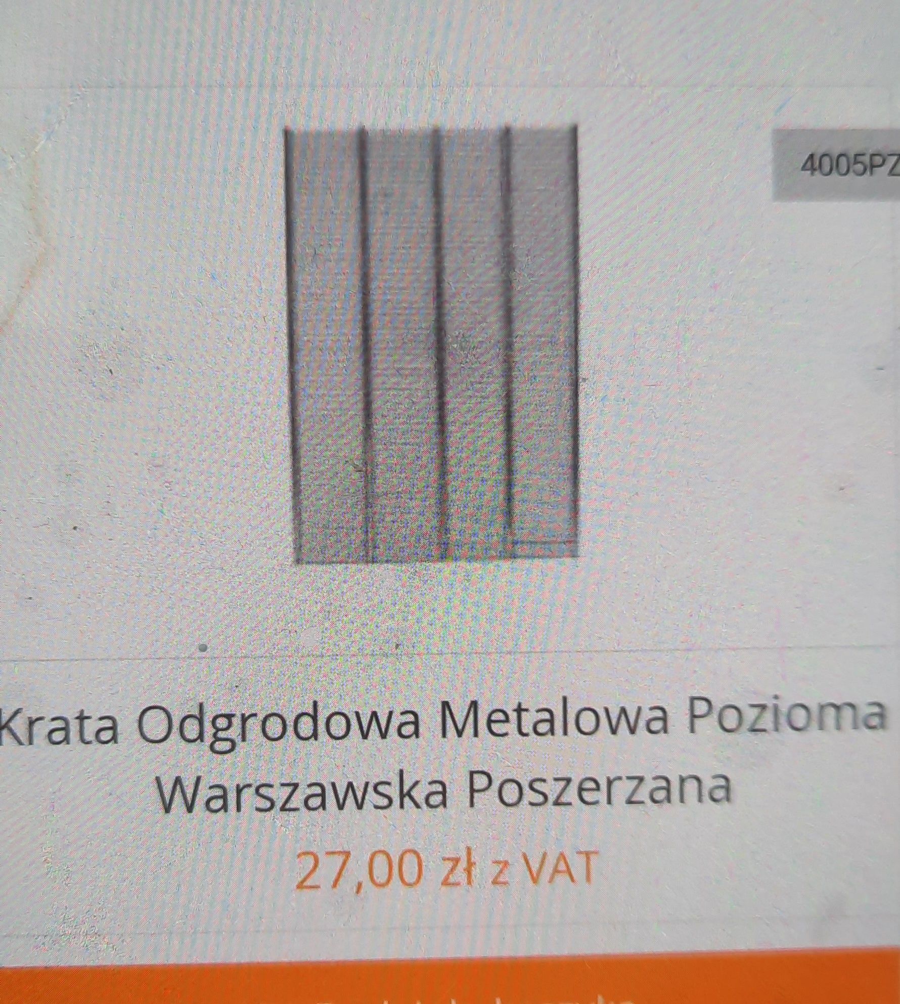 Krata odgrodowa metal. warszawska poszerzana