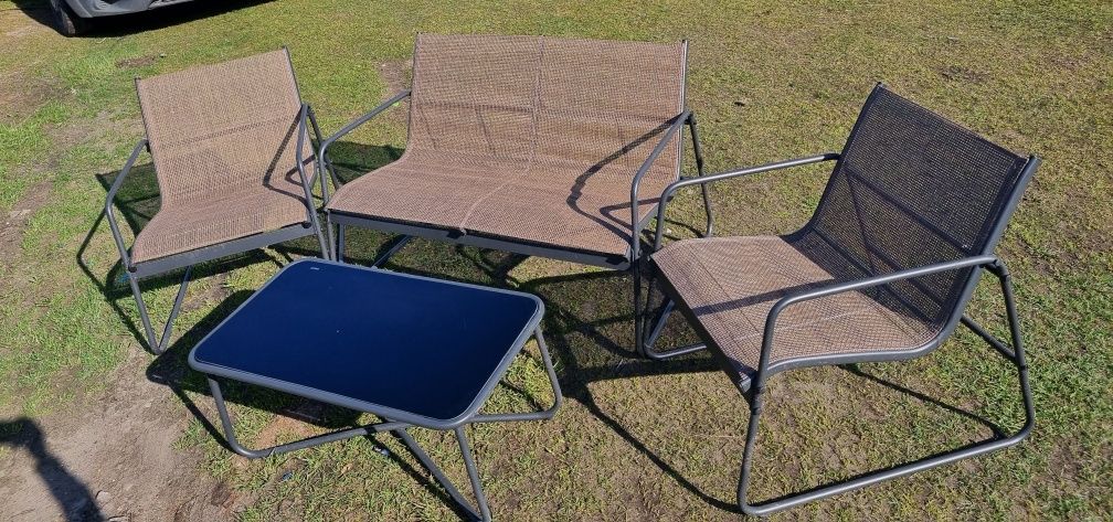 JAK NOWE meble ogrodowe sofa fotele stolik duży zestaw
