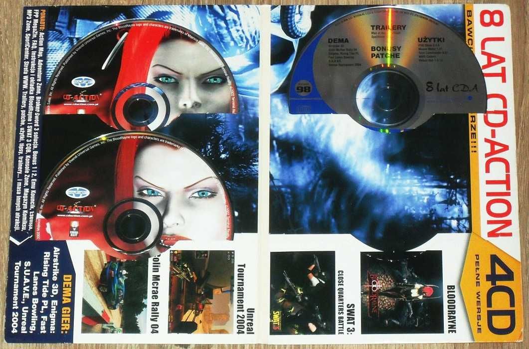 Gra Bloodrayne, bonusy, patche, programy, wydanie CD-ACTION 3 CD