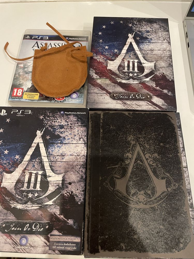 Assassin's Creed 3 III  Artbook Gra Medalion dziennik  gadżety