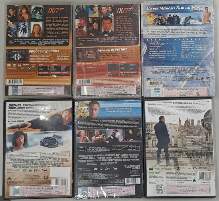 6 Filmes do 007 (SkyFall, Casino Royale, Quantum Of Solace)