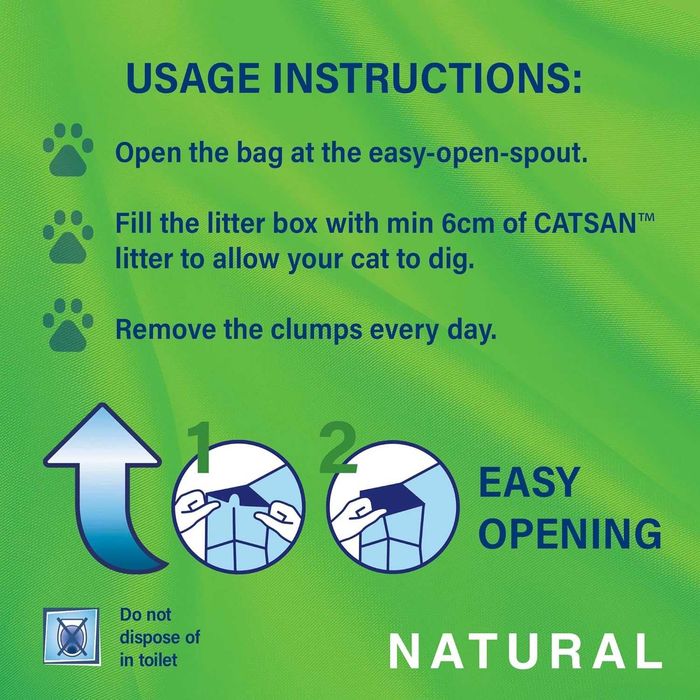 наповнювач в лоток туалет Catsan Natural Clumping Cat Litter, 20-л