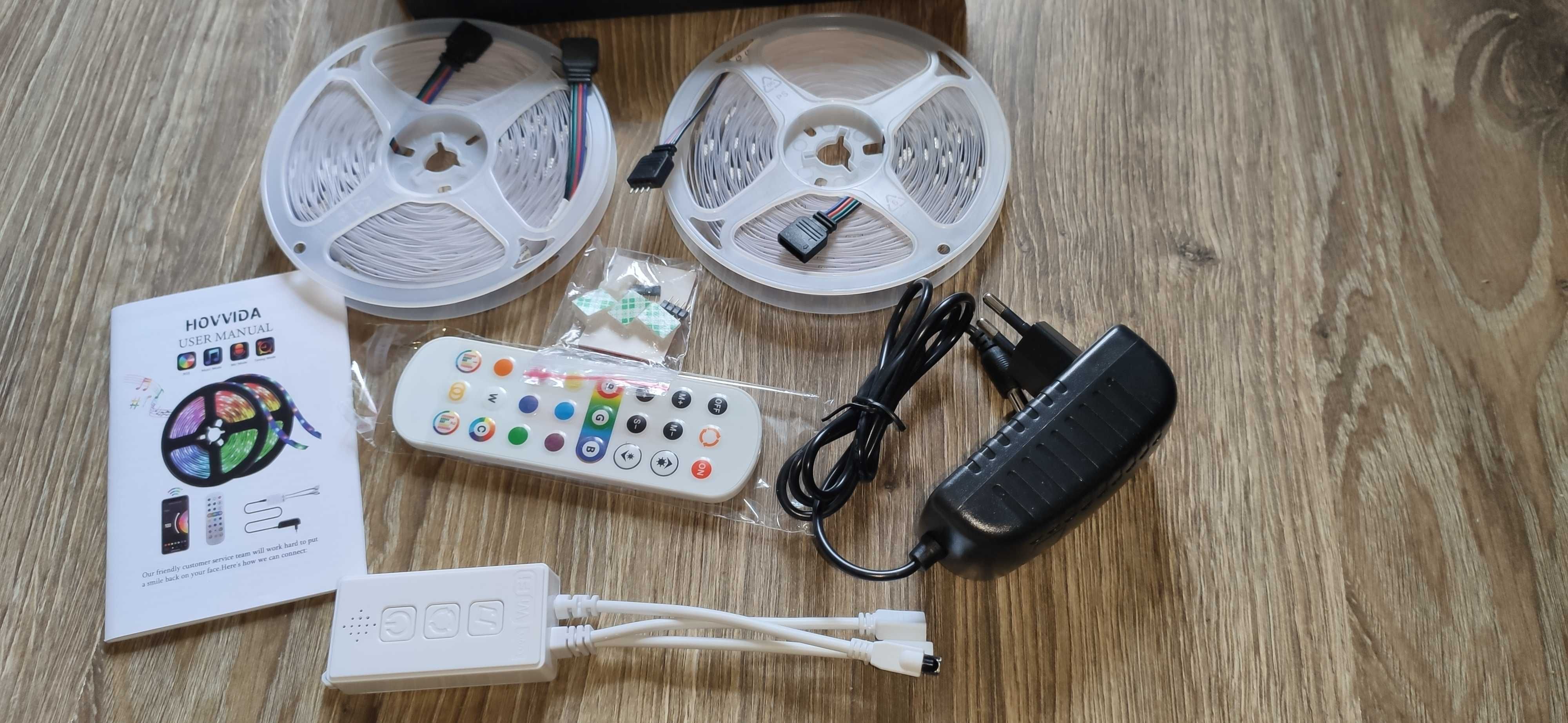 Світлодіодна led стрічка HOVVIDA WiFi 20м RGB 5050 Alexa Google інші